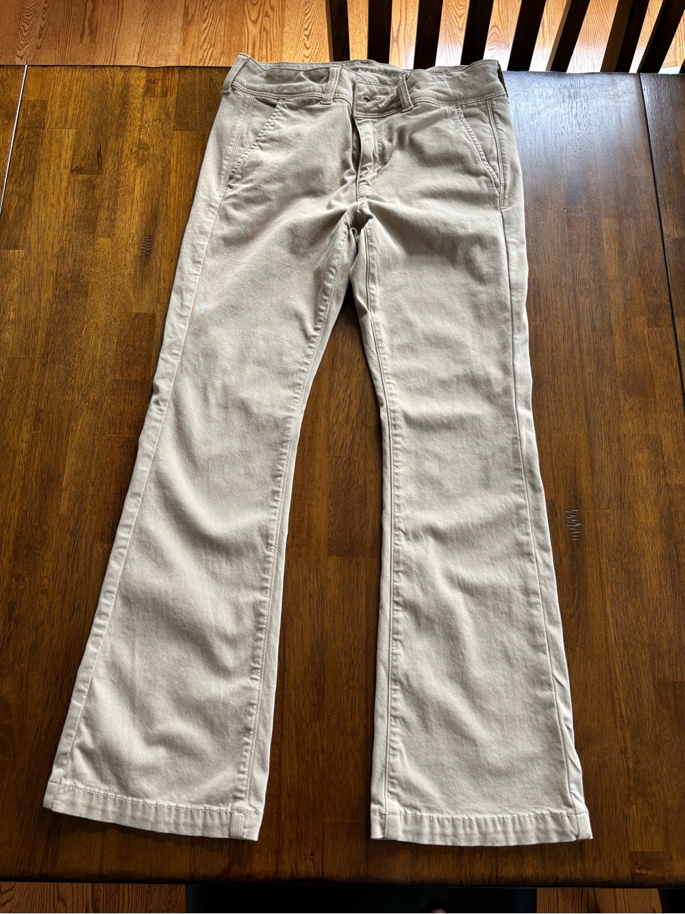 American Eagle Khaki Bootcut Pants Size 8 Short Stretch